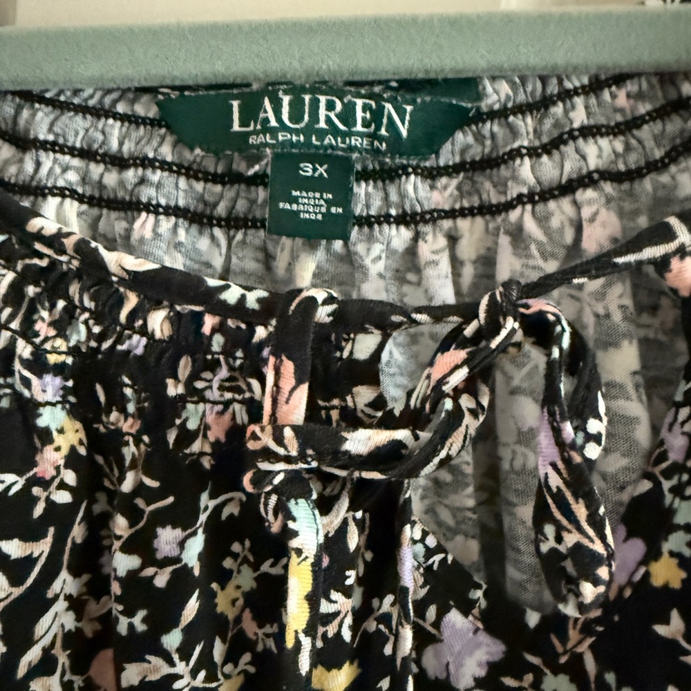 Lauren Ralph Lauren Black Floral Shirt